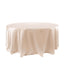 Satin 120" Round Tablecloth Beige - Stylish Seamless Table Cover
