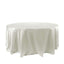 Satin 120" Round Tablecloth Ivory - Stylish Seamless Table Cover