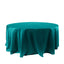 Satin 120" Round Tablecloth Peacock Teal - Stylish Seamless Table Cover