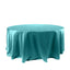 Satin 120" Round Tablecloth Turquoise - Stylish Seamless Table Cover