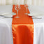 Satin 12"x108" Table Runner Orange - Stylish Table Linen