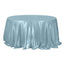 Satin 132" Round Tablecloth Dusty Blue - Stylish Seamless Table Cover
