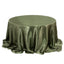 Satin 132" Round Tablecloth Dusty Sage Green - Stylish Seamless Table Cover