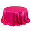 Satin 132" Round Tablecloth Fuchsia - Stylish Seamless Table Cover