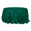 Satin 132" Round Tablecloth Hunter Emerald Green - Stylish Seamless Table Cover