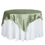 Satin 60"x60" Table Overlay Square Tablecloth Dusty Sage Green - Smooth Silky Touch Table Cover
