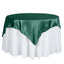 Satin 60"x60" Table Overlay Square Tablecloth Hunter Emerald Green - Smooth Silky Touch Table Cover