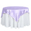 Satin 60"x60" Table Overlay Square Tablecloth Lavender Lilac - Smooth Silky Touch Table Cover