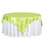 Satin 72"x72" Table Overlay Square Tablecloth Apple Green - Smooth Finish Table Cover
