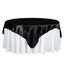 Satin 72"x72" Table Overlay Square Tablecloth Black - Smooth Finish for Luxurious Events