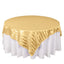 Satin 72"x72" Table Overlay Square Tablecloth Champagne - Stripe Table Topper