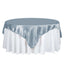 Satin 72"x72" Table Overlay Square Tablecloth Dusty Blue - Smooth Finish Table Cover