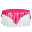 Satin 72"x72" Table Overlay Square Tablecloth Fuchsia - Smooth Finish Table Cover