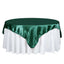 Satin 72"x72" Table Overlay Square Tablecloth Hunter Emerald Green - Smooth Finish Table Cover