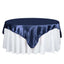 Satin 72"x72" Table Overlay Square Tablecloth Navy Blue - Smooth Finish Table Cover