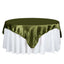 Satin 72"x72" Table Overlay Square Tablecloth Olive Green - Smooth Finish Table Cover