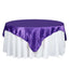 Satin 72"x72" Table Overlay Square Tablecloth Purple - Smooth Finish Table Cover