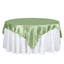 Satin 72"x72" Table Overlay Square Tablecloth Sage Green - Smooth Finish Table Cover