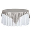 Satin 72"x72" Table Overlay Square Tablecloth Silver - Smooth Finish Table Cover