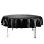 Satin 90" Round Tablecloth Black - Smooth and Lustrous Table Cover