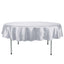 Satin 90" Round Tablecloth White - Smooth and Lustrous Table Cover for Weddings & Events
