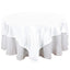 Satin 90"x90" Table Overlay Square Tablecloth White - Smooth Finish for Luxurious Events