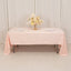 Lamour Satin 60"x126" Rectangle Tablecloth Blush - Soft & Silk-Like Table Cover