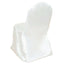 Satin Chair Covers for Banquet Chairs Ivory with Glossy Finish - Reusable Slipcovers