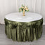 Satin 14ft Table Skirt Dusty Sage Green - Pleated Double Drape Table Cover
