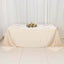 Scuba Rectangular 90"x132" Tablecloth Beige - Wrinkle Free, Stain Resistant & Seamless Table Cover