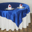 Satin 60"x60" Table Overlay Square Tablecloth Royal Blue - Smooth Silky Touch Table Cover