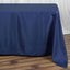 Polyester 90"x132" Rectangle Tablecloth Navy Blue - Seamless Wrinkle-Resistant Table Cover