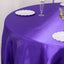 Satin 132" Round Tablecloth Purple - Stylish Seamless Table Cover