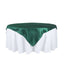 Satin 60"x60" Table Overlay Square Tablecloth Hunter Emerald Green - Smooth Silky Touch Table Cover