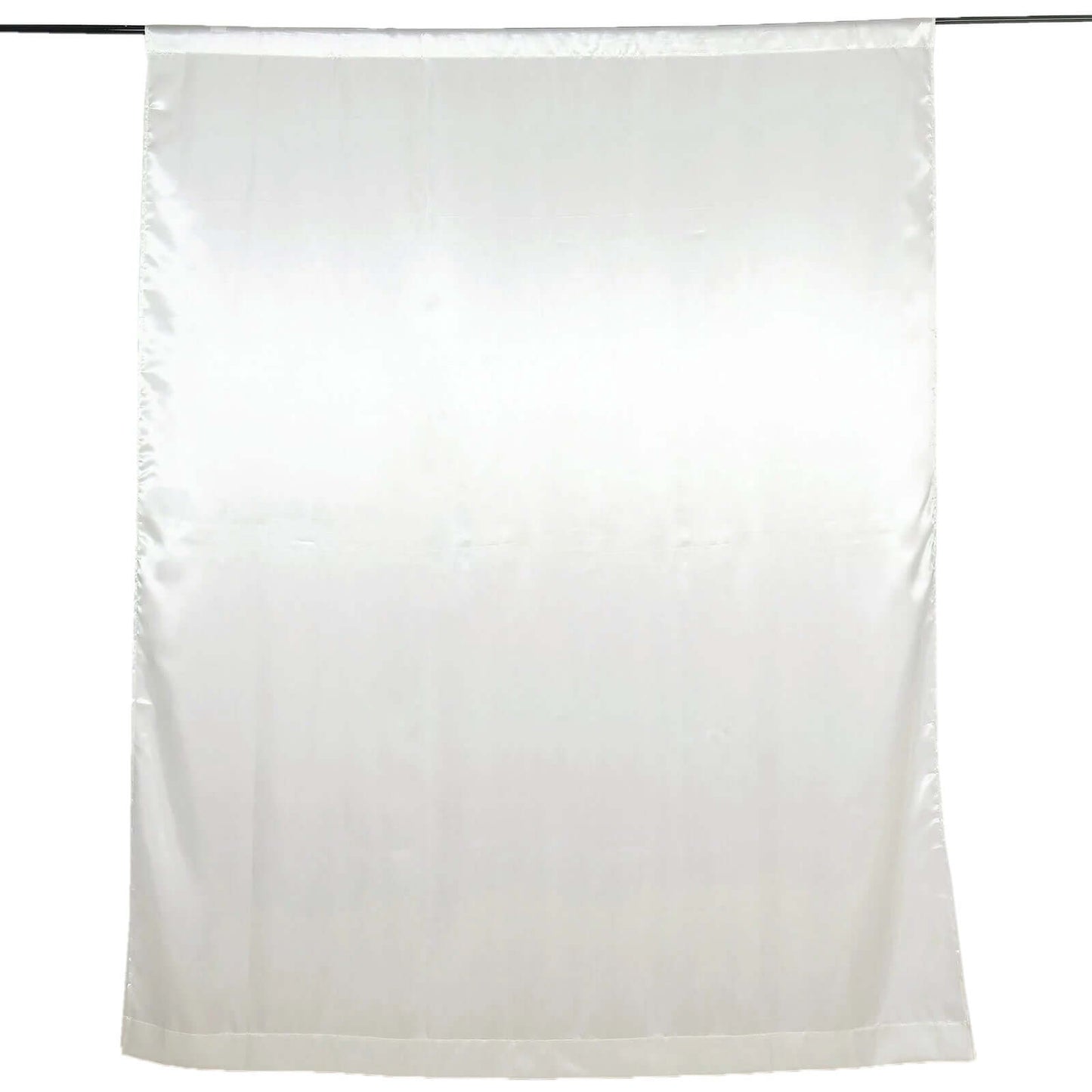 8ftx10ft Ivory Satin Event Curtain Drapes, Backdrop Event Panel