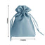 12 Pack 6"x9" Dusty Blue Satin Wedding Party Favor Bags, Drawstring Pouch Gift Bags