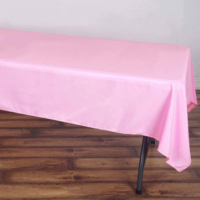 Polyester 60"x102" Rectangle Tablecloth Pink Polyester - Durable and Stylish Table Cover