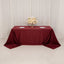 Lamour Satin 90"x132" Rectangle Tablecloth Burgundy - Soft & Silk-Like Seamless Table Cover