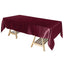 Satin Rectangular 60"x102" Tablecloth Burgundy - Smooth and Lustrous Table Cover