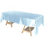 Satin Rectangular 60"x102" Tablecloth Light Blue - Smooth and Lustrous Table Cover