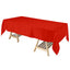 Satin Rectangular 60"x102" Tablecloth Red - Smooth and Lustrous Table Cover
