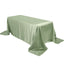 Satin Rectangular 90"x132" Tablecloth Sage Green - Seamless Table Cover
