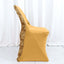 Spandex Chair Cover Gold for Folding Chairs - Durable Stretch Fitted Slipcover with Satin Rosette Design