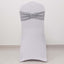 5 Pack Chair Sashes Shimmer Tinsel Spandex 5"x12" with Silver Rhinestone Buckles Silver - Stylish Decor for Weddings