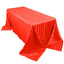 Satin Striped 90"x132" Rectangular Tablecloth Red - Seamless Silky Smooth Table Cover