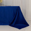 Lamour Satin 90"x132" Rectangle Tablecloth Royal Blue - Soft & Silk-Like Seamless Table Cover