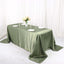Satin Rectangular 90"x132" Tablecloth Dusty Sage Green - Seamless Table Cover