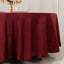 Lamour Satin 108" Round Tablecloth Burgundy - Durable & Silk-Like Table Cover