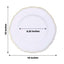 10-Pack Plastic 10" Dinner Plates in White with Gold Scalloped Rim - Disposable Large Party Plates for Upscale Events & Banquets