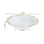 10-Pack Plastic Round Soup Bowl in White with Gold Embossed Scalloped Rim - Sturdy Disposable Salad Dessert Bowls for Catering & Events 12oz